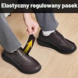 FitVille Diabetic Shoes Męskie bardzo szerokie skórzane buty ortopedyczne z regulowanymi kapciami na rzepy Wygodne codzienne buty do chodzenia dla opuchniętych stóp, Brązowy 46.5 EU X-Szerokie