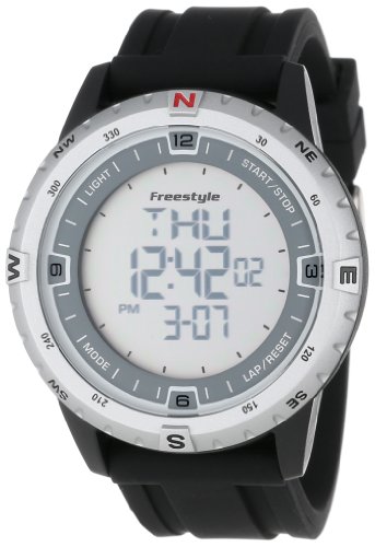 Freestyle Unisex 101217 Touch Compass Digital Compass Outdoor Silver Black Watch