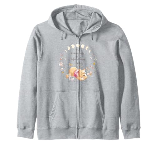 Image of Disney Winnie The Pooh Inspirational Pooh Quote Poster Zip Hoodie