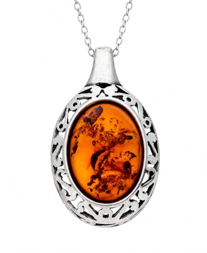 Pendentif celtique en ambre véritable idée cadeau femme