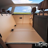 FURTIME Large Dog Car Seat, Upgraded PU Leather Back Seat Extende