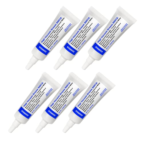 SG01A High Vacuum Grease Special Thickened Formula Silicone Sealing Grease Dielectric Waterproof Vacuum Pump Glass Piston Marine Electrical Insulation O-Ring Lubricant 0.35OZ(10g) x6 Pack