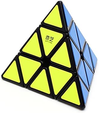 CuberSpeed qiyi Pyraminx Black Speed Cube MoFangGe Qiming QY Toys Pyramid Black Speed Cube