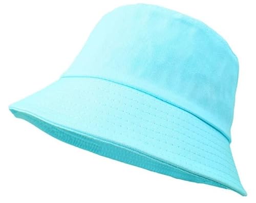 ASD Accessories Bucket Hat Unisex Cotton Fisherman Sun Cap Summer Beach Fishing Bucket Hat for Mens Womens (Ferozi)