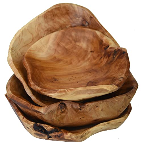 Kidybell Wooden Bowl Creative Wood Bowl Root Carved Bowl Decorative Handmade Natural Wood Candy Serving Fruit Bowl(9"-10") #TOP5
