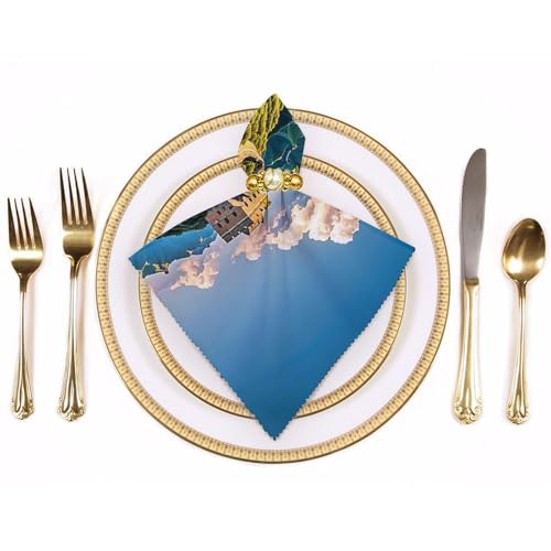 Serviettes de table lavables pour cadeau de pendaison de crémaillère chic