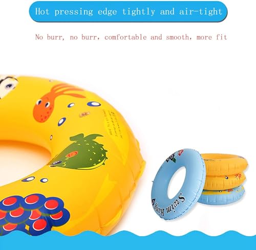 Image of Inflatable Swimming Rings Floater for Kids & Adult| Large Blow-Up Swim Circle Float for Summer Fun| Easy-to-Inflate Floating Tube for Pool Party, Lake, Beach (Multicolor 70 CM)- Pack of 1