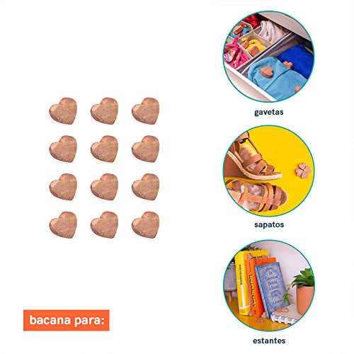 Oikos - kit 12 corações de cedro antimofo