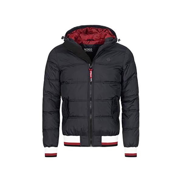 Indicode Heren Bacon Quilted Jacket | Gewatteerd jack in donsjackstijl