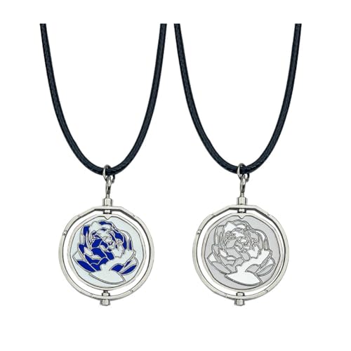 Hphqcopq Vi Arcane Hextech Crystals Rotatable Pendant Necklace Vi Cosplay Accessory Props Halloween Christmas Party Birthday Gift (Type B)