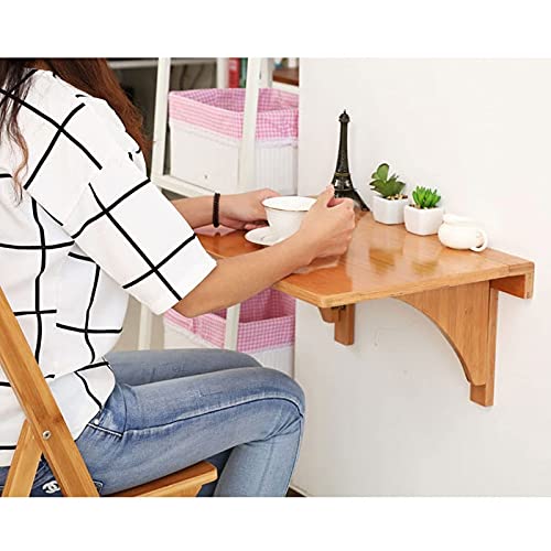 Table murale pliante cuisine bureau rabattable en bois - 2