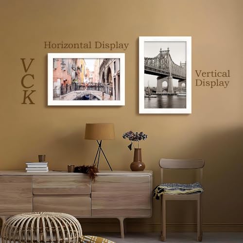 Image of VCK 11x17 Picture Frame, White Wood Poster Frames for Wall Display, 2 Pack