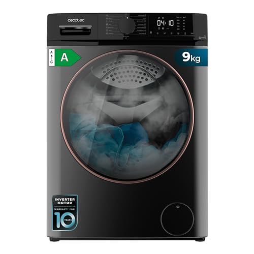 Lavadora Bosch 9 kg 1400 rpm: Análisis y Opiniones de Usuarios Cecotec Lavadora de Carga Frontal 9 Kg Bolero Dresscode 9610 Inverter Steel A. 2000W, 1400 RPM, Bajo Consumo, Función Vapor, Motor Inverter Plus, 15 Programas, Optimiza Nivel de Agua y Lavado