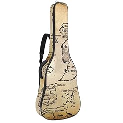 Hondank Housse de transport étanche pour guitare avec bandoulière réglable et broderie, phare, bateau, vagues… - Les Beatles, Paul McCartney, John Lennon, RIngo Starr, George Harrison