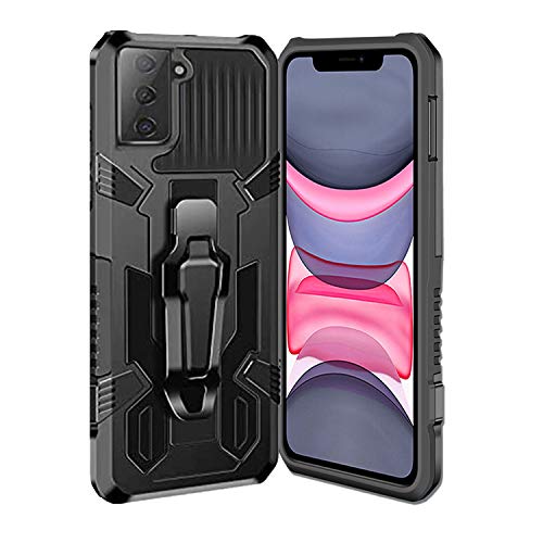 Ubrand DBLX Funda para Samsung Galaxy S21 5G, con [Pinza de cinturón][Soporte Base] Caracteristicas de Carcasa, Anti-arañazos, Anti-Golpes,...
