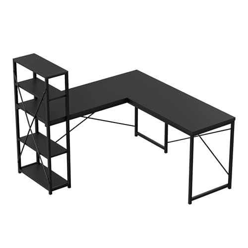 MARK ADLER Leader 5.9 Bureau d'angle avec Étagères | Design Loft | Structure en Acier Résistant...