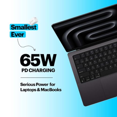 Image of Stuffcool Numen 65C, Smallest 65W GaN Charger with USB-C PD PPS, SFC 2.0 /3.0, AVS Compatible, 100W Type-C Cable Included, for MacBook Air, iPhone, Pixel & Samsung, Made in India