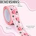 Whaline 109 Yard Halloween Packaging Tape Cute Pink Ghost Pumpkin Flower Pattern Tape Cartoon Shipping Tape for Small Business DIY Crafts Box Carton Decor