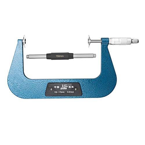 XCC hsj Línea de Ley pública Micrómetro 150-175mm / 0.01mm Micrómetro de Espiral de Cabeza de Mochila medición Cover