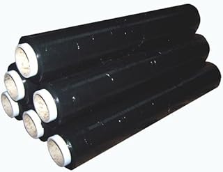 12 Rolls Black Pallet Stretch Shrink Wrap 200 metre, 400mm wide.