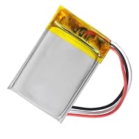 Akku 3 Batteriekabel 602030 LiPo 3.7V 300mAh 1.11Wh 1S 5C Liter Energy Battery Wiederaufladbar mit PCM Thermistor NTC für Elektronik - Nicht geeignet für Funksteuerung 32x20x6mm (3P|300mAh|602030) – Ansicht 2