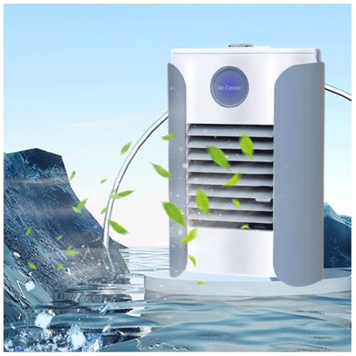 Aire Acondicionado Pequeño Con Función De Altavoz Bluetooth,3 En 1 Enfriador Aire Acondicionado Silencio,Luces Led De 8 Colores Mini Aire Acondicionador Oficina En Casa