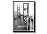 Photonability® Golden Gate Bridge Black and White SF San Francisco Bay Area California Wall Art Gallery Giclee Fine Art Print Only (8x10 inches)