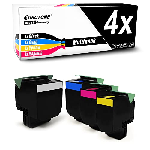 Toner XXL pour Lexmark CS317 CS417 CS517 Eurotone compatible pack de 4