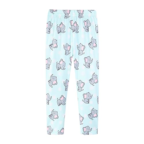 Image of Mud Kingdom Little Big Girls Leggings Cute Printing Polyester Stretchy Fashion Spring Summer