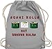 Shirtracer Sprüche Statement mit Spruch - Sushi rolls, not gender roles - Unisize - Hellgrau - weißer rucksack - WM110 - Turnbeutel und Stoffbeutel aus Baumwolle