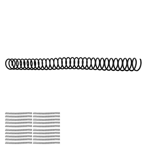 Bobinas de fichário espiral de plástico, bobinas de encadernação resistentes à ferrugem (preto)