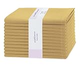 PurpleEssences Set of 12 Cloth Dinner Napkins 100% Cotton 18x18 - Durable Washable - Ideal for Farmh