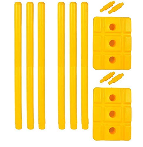 L'AVENIR Sports Plastic Stump Set - 6pcs. Wickets + 2 Wicket Base + 4 Bails (Best for Gully Cricket)-image-16