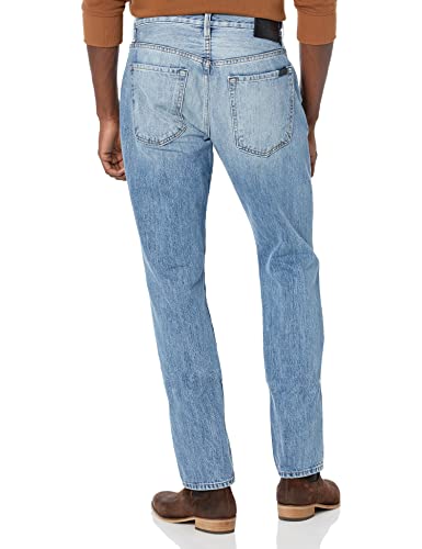 7 For All Mankind Men's Standard Tapered Straight Leg Jeans, Backhand Blue, 30W X 33L #TOP1