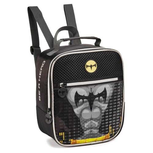 Kit Escolar Infantil P/Meninos, Lancheira Térmica, Garrafinha e Sanduicheira, Estampa de Personagem,