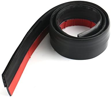 EXTSUD Adhesive Under Door Sweep Weather Stripping Soundproof Rubber Bottom Seal Strip Draft Stopper Draught Excluder, 39" Length x 2" Width (1M Black)