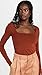 Vince Women's L/S Square NK, Rust Amber, Red, M