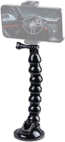 Extended Suction Cup Jaws Flex Clamp Mount(Black)
