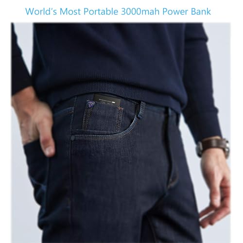 Power Bank portátil ultradelgado 3000mAh con doble puerto USB miniatura 2