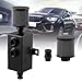 1L Aluminum Oil Catch Can Tank With Breather & Drain Tap 1LT Baffled Black Color