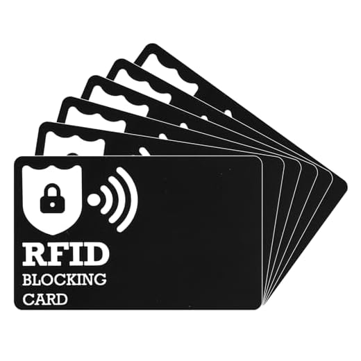 DiULi Tarjeta Anti RFID/NFC, 6 Piezas Tarjetas de Bloqueo RFID, Tarjetas Anti RFID Fraude Protección, Ligero y Portátil, Seguro y Duradero, Adecuado para Uso Diario y Viajes (Tipo B Negro+Blanco)