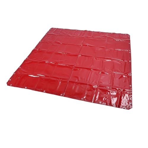 Welding Screen,5.7x5.7ft Red Flame Retardant Water Proof Level 6 UV Protective Polyethylene Welding Curtain for Workshop