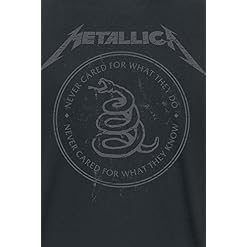 Générique Metallica Snake Ring Tonal Homme T-Shirt Manches Courtes Noir Regular/Coupe Standard - Les Beatles, Paul McCartney, John Lennon, RIngo Starr, George Harrison Générique Metallica Snake Ring Tonal Homme T-Shirt Manches Courtes Noir Regular/Coupe Standard – Image 3