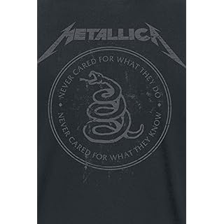 Générique Metallica Snake Ring Tonal Homme T-Shirt Manches Courtes Noir Regular/Coupe Standard - Les Beatles, Paul McCartney, John Lennon, RIngo Starr, George Harrison Générique Metallica Snake Ring Tonal Homme T-Shirt Manches Courtes Noir Regular/Coupe Standard – Image 3