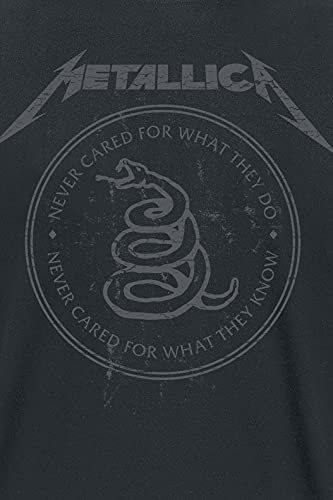 Générique Metallica Snake Ring Tonal Homme T-Shirt Manches Courtes Noir Regular/Coupe Standard - Les Beatles, Paul McCartney, John Lennon, RIngo Starr, George Harrison Générique Metallica Snake Ring Tonal Homme T-Shirt Manches Courtes Noir Regular/Coupe Standard – Image 4