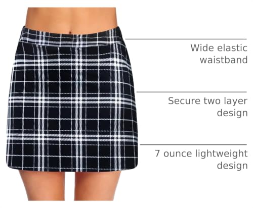 Image of Ekouaer 16 inch Golf Skorts for Woman with Inner Pockets Silicone Grippers Tennis Skirt Quick Dry Athletic Pickleball Skort