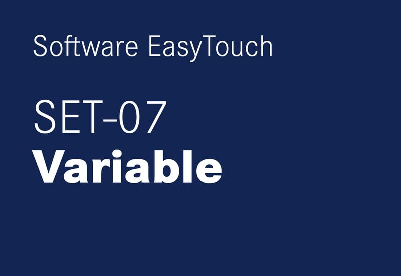 KERN SET-07 - Software EasyTouch Variable - Variable libre, se pueden definir distintas propiedades físicas de los objetos de pesaje como unidad de medida, guar