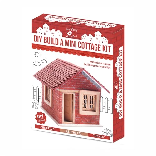 Little Birdie DIY Build a Mini Wooden Cottage Kit| for Home Decoration, Art & Craft, Creative, Fun & Activity DIY Learning Kit | Gift for Kids, Girls and Boys