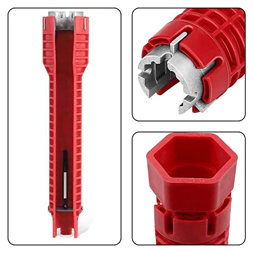 Yajumgato Faucet Installation Tool 8 in 1 Water Pipe Spanner Multifunction Pipe Repair Wrench for Toilet Bowl Sink Bathroom Kitchen - Image 3
