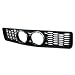 Topline Autopart Black Honeycomb Mesh Hood Bumper Grill Grille with Fog Lights Hole For 05-09 Ford Mustang GT